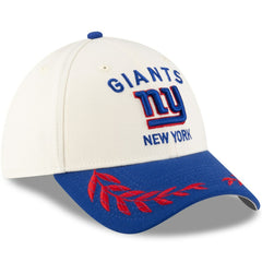 New York Giants New Era 2025 NFL Draft 39THIRTY Flex Hat - Cream/Royal on sale