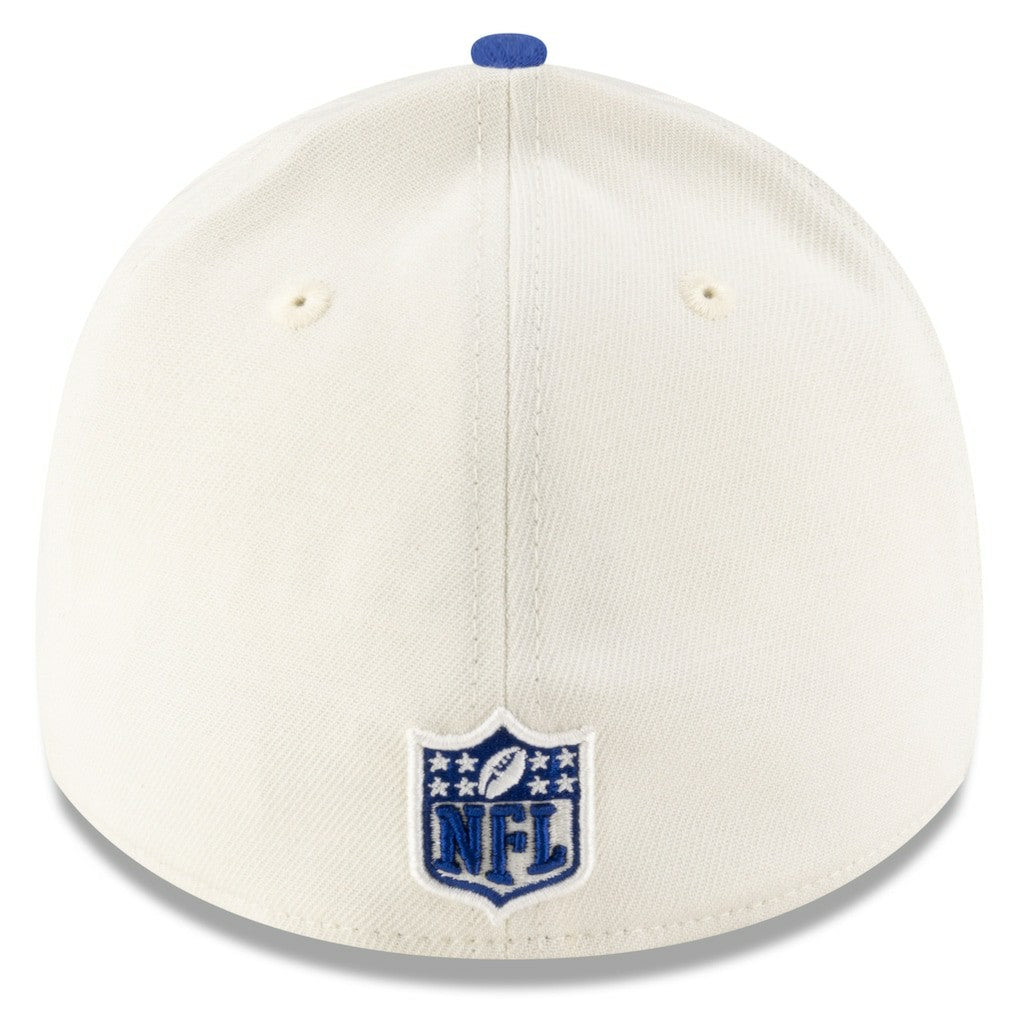 New York Giants New Era 2025 NFL Draft 39THIRTY Flex Hat - Cream/Royal on sale