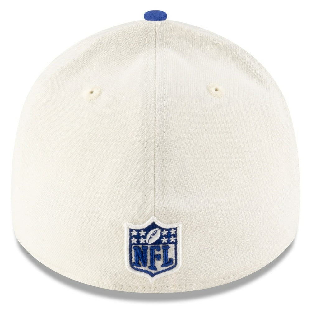 New York Giants New Era 2025 NFL Draft 39THIRTY Flex Hat - Cream/Royal on sale