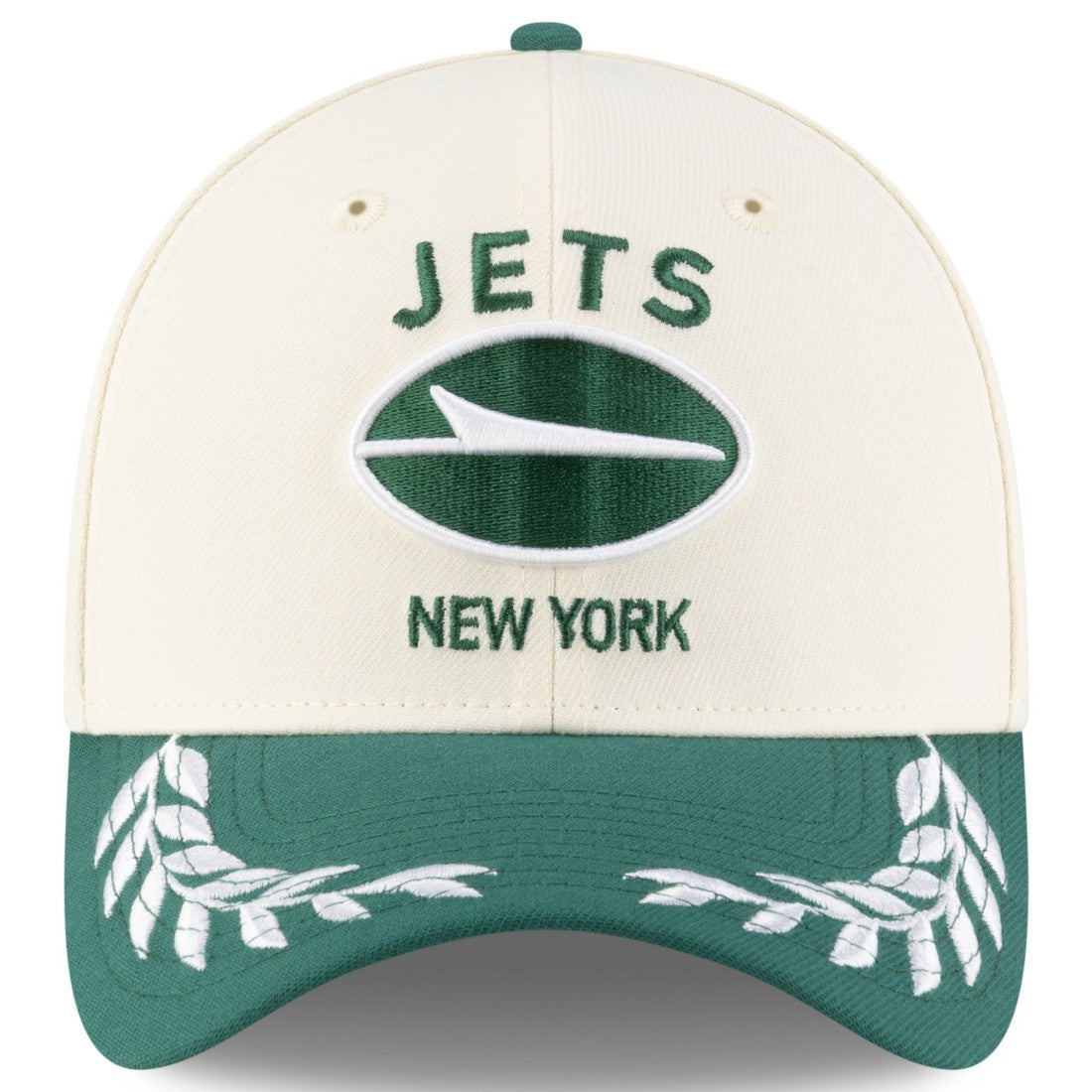 New York Jets New Era 2025 NFL Draft 39THIRTY Flex Hat - Cream/Green cheap
