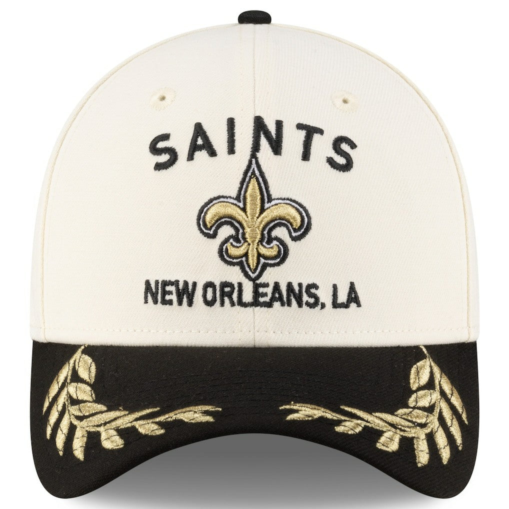 New Orleans Saints New Era 2025 NFL Draft 39THIRTY Flex Hat - Cream/Black sale