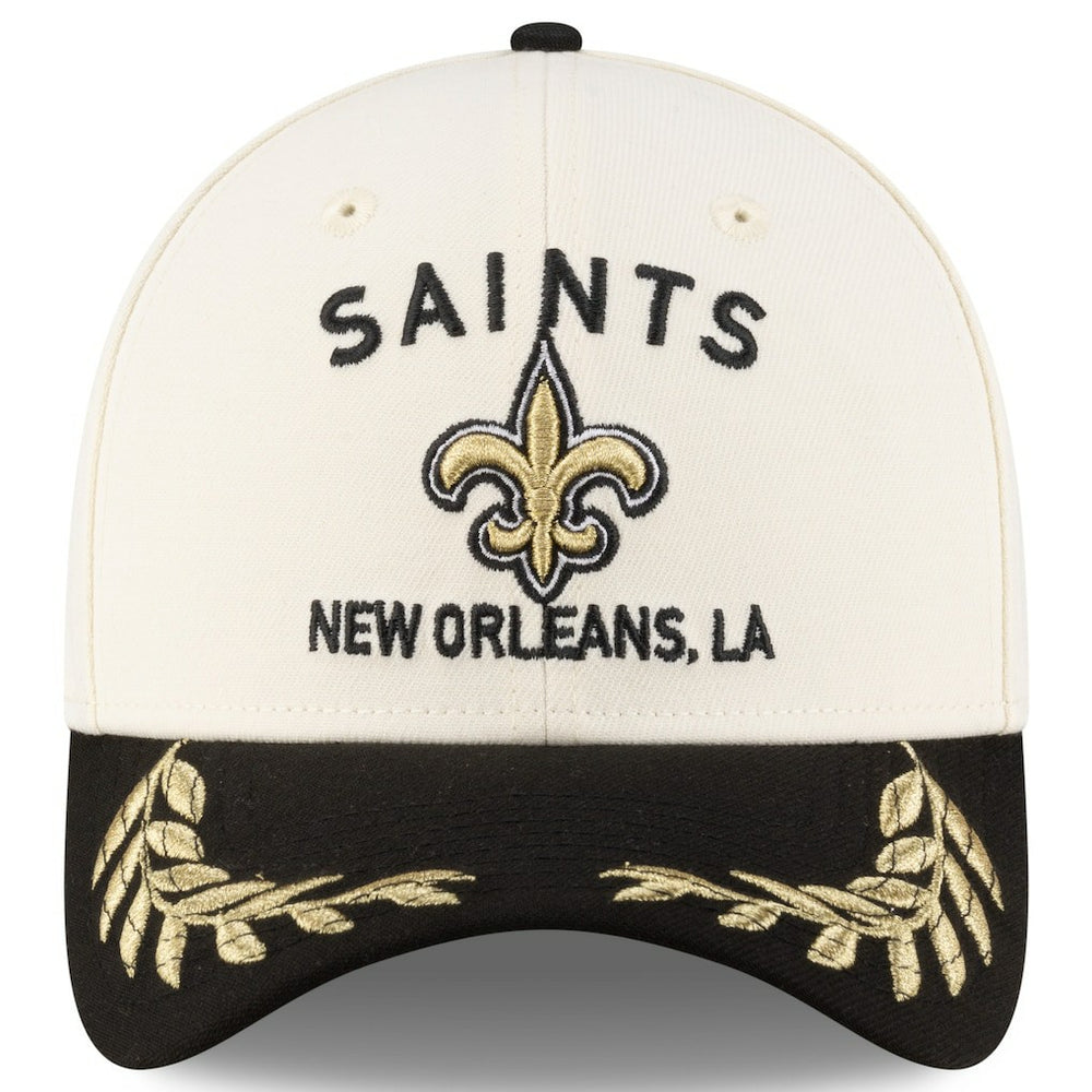 New Orleans Saints New Era 2025 NFL Draft 39THIRTY Flex Hat - Cream/Black sale