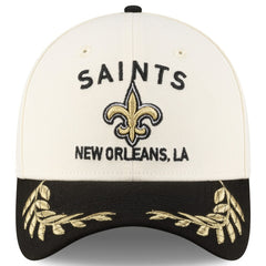 New Orleans Saints New Era 2025 NFL Draft 39THIRTY Flex Hat - Cream/Black sale