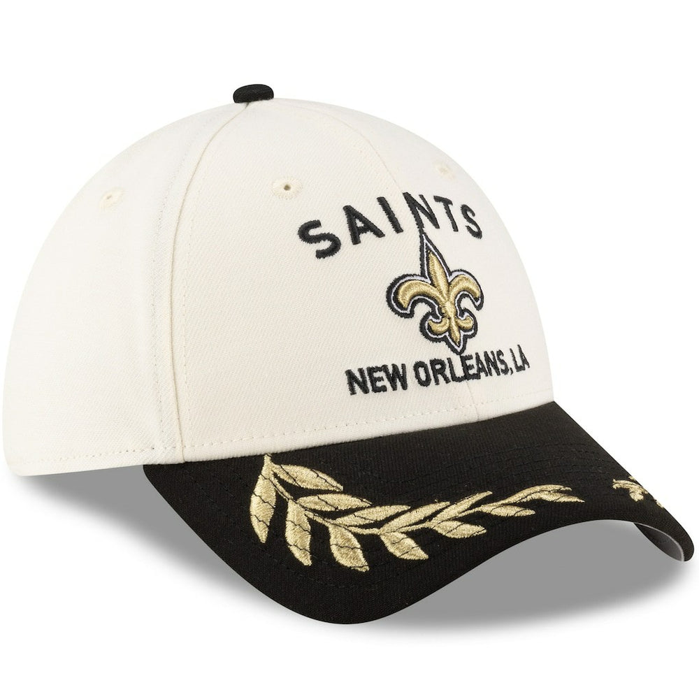 New Orleans Saints New Era 2025 NFL Draft 39THIRTY Flex Hat - Cream/Black sale