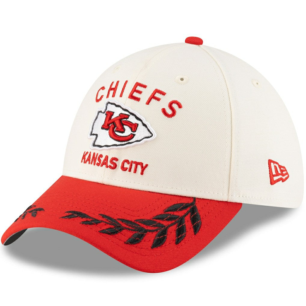Kansas City Chiefs New Era 2025 NFL Draft 39THIRTY Flex Hat - Cream/Red outlet