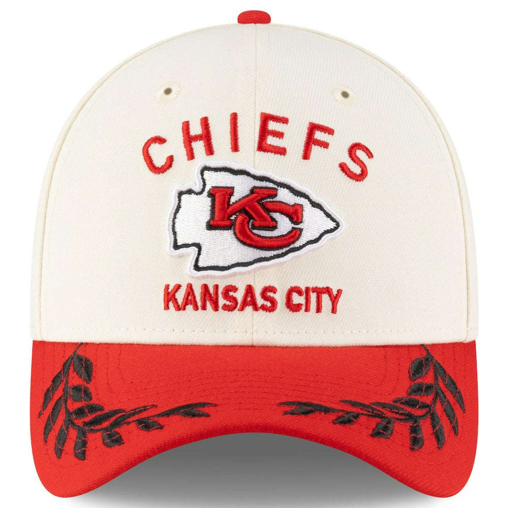 Kansas City Chiefs New Era 2025 NFL Draft 39THIRTY Flex Hat - Cream/Red outlet