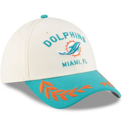 Miami Dolphins New Era 2025 NFL Draft 39THIRTY Flex Hat - Cream/Aqua discount