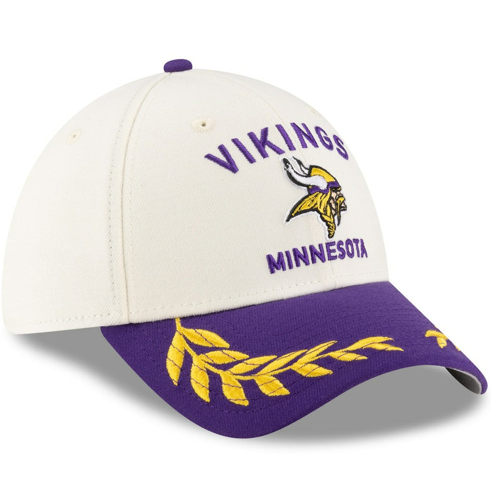Minnesota Vikings New Era 2025 NFL Draft 39THIRTY Flex Hat - Cream/Purple discount
