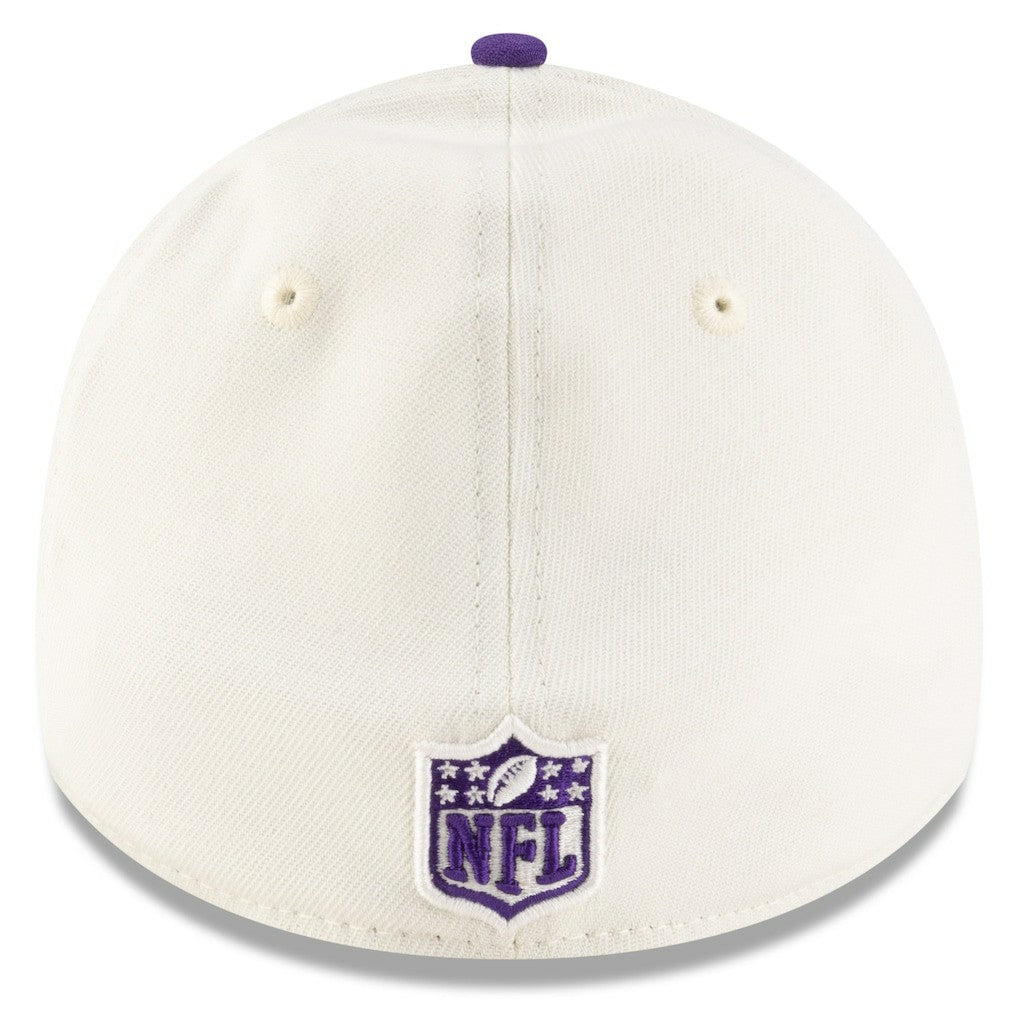 Minnesota Vikings New Era 2025 NFL Draft 39THIRTY Flex Hat - Cream/Purple discount