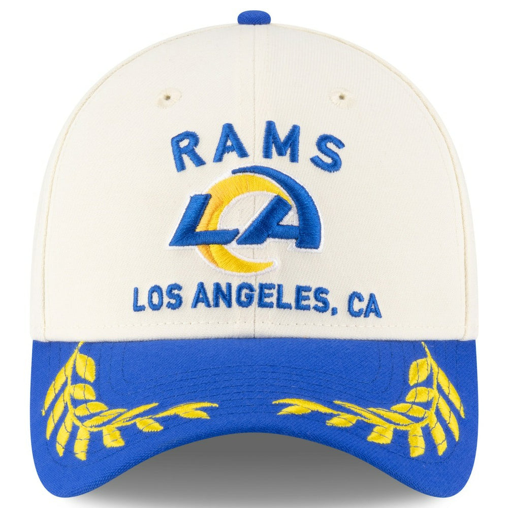 Los Angeles Rams New Era 2025 NFL Draft 39THIRTY Flex Hat - Cream/Royal sale