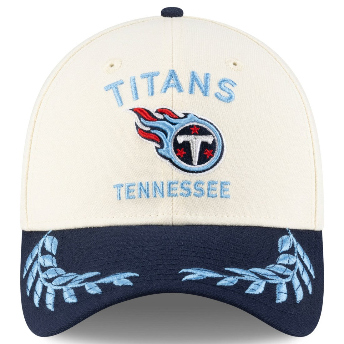 Tennessee Titans New Era 2025 NFL Draft 39THIRTY Flex Hat - Cream/Navy online