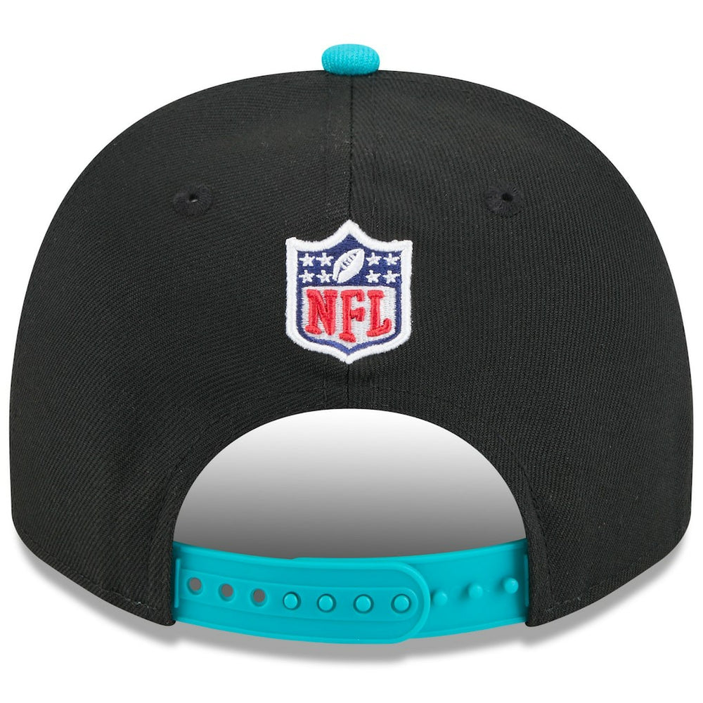 Miami Dolphins New Era Youth 2025 NFL Draft A-Frame 9FIFTY Snapback Hat - Black/Aqua on sale
