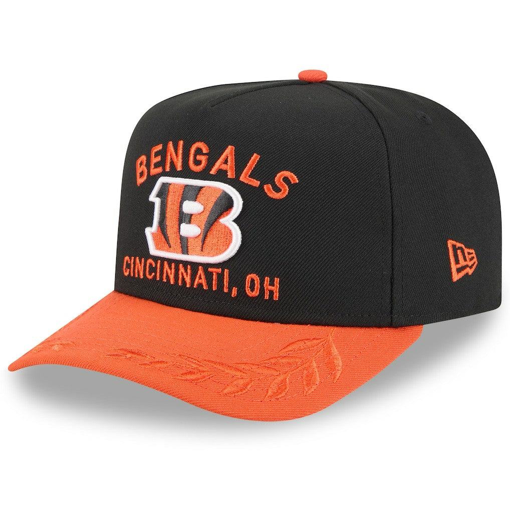 Cincinnati Bengals New Era Youth 2025 NFL Draft A-Frame 9FIFTY Snapback Hat - Black/Orange outlet