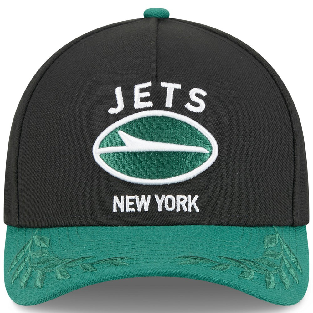 New York Jets New Era Youth 2025 NFL Draft 9FORTY A-Frame M-Crown Adjustable Hat - Black/Green outlet