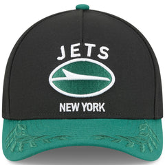 New York Jets New Era Youth 2025 NFL Draft 9FORTY A-Frame M-Crown Adjustable Hat - Black/Green outlet