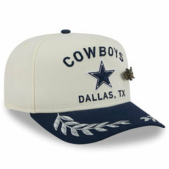 Dallas Cowboys New Era 2025 NFL Draft A-Frame 59FIFTY Fitted Hat - Cream/Navy discount