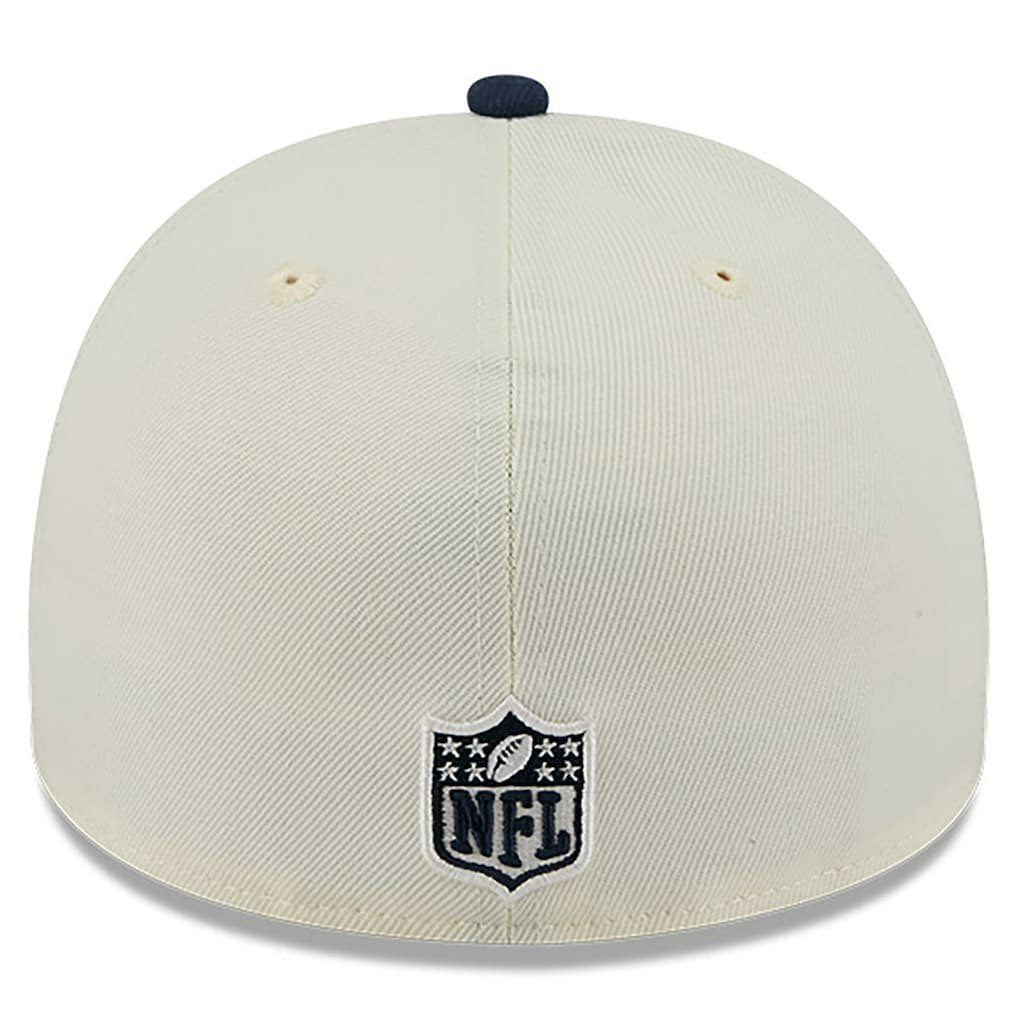 Dallas Cowboys New Era 2025 NFL Draft A-Frame 59FIFTY Fitted Hat - Cream/Navy discount