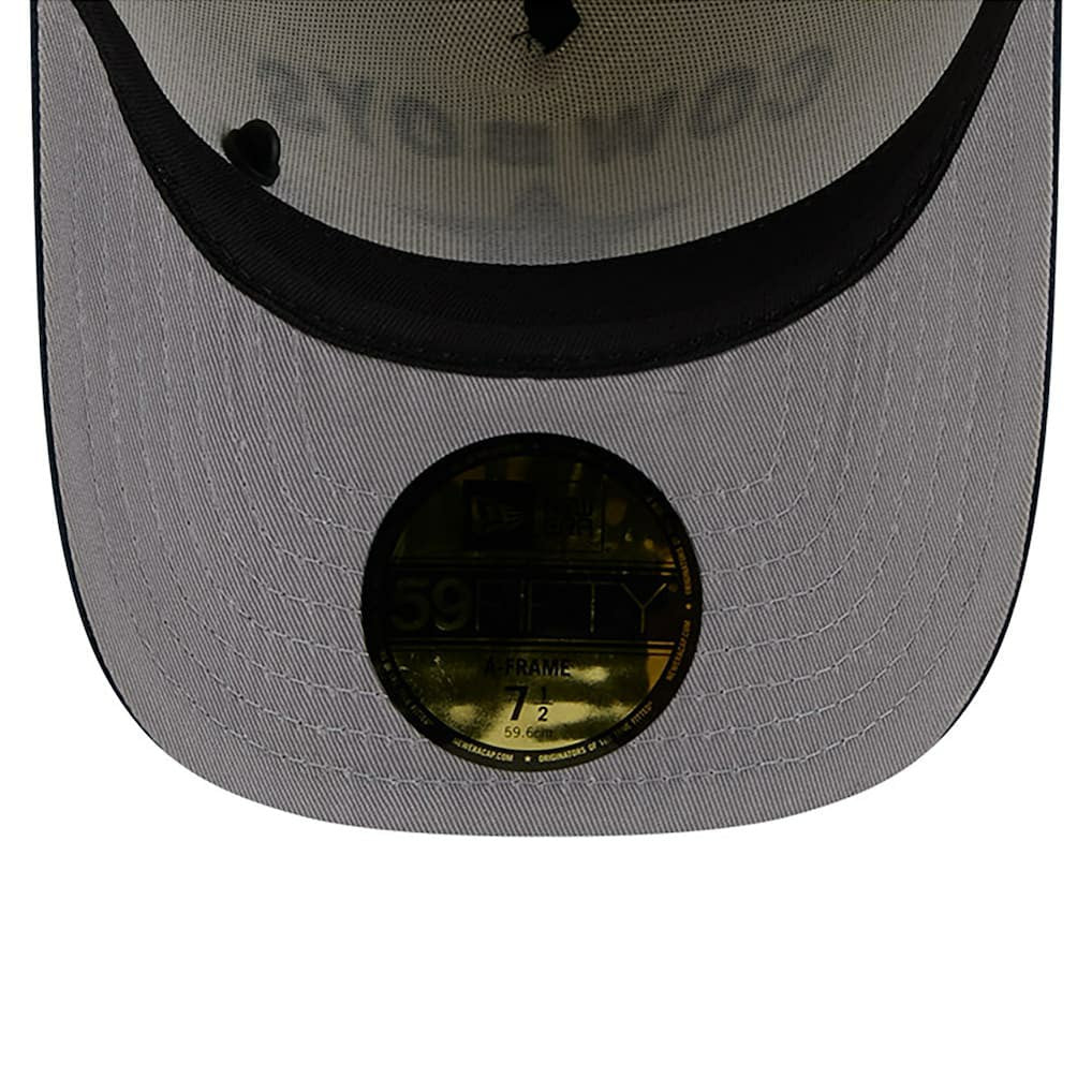 Dallas Cowboys New Era 2025 NFL Draft A-Frame 59FIFTY Fitted Hat - Cream/Navy discount