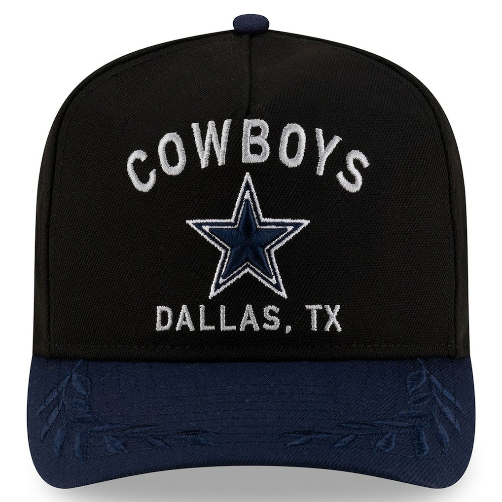 Dallas Cowboys New Era Youth 2025 NFL Draft A-Frame 9FIFTY Snapback Hat - Black/Navy for sale