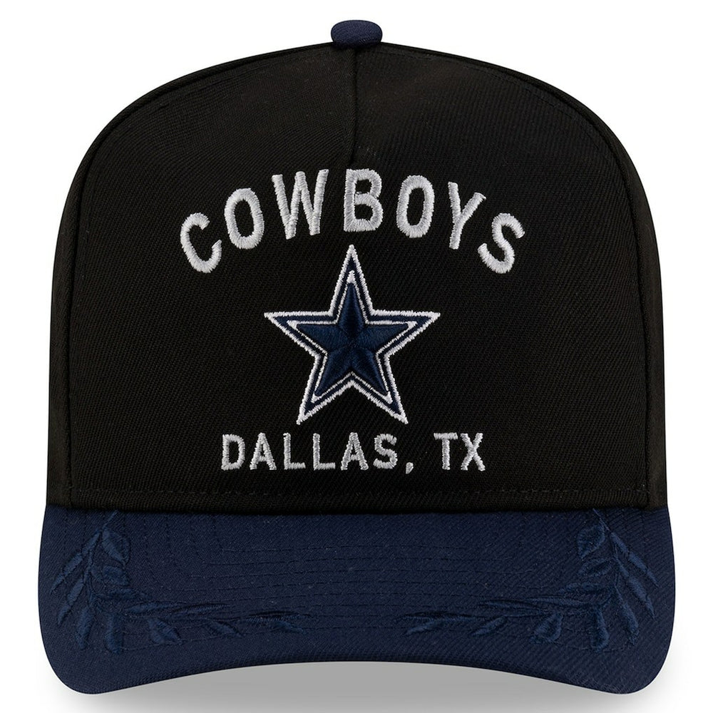 Dallas Cowboys New Era Youth 2025 NFL Draft A-Frame 9FIFTY Snapback Hat - Black/Navy for sale