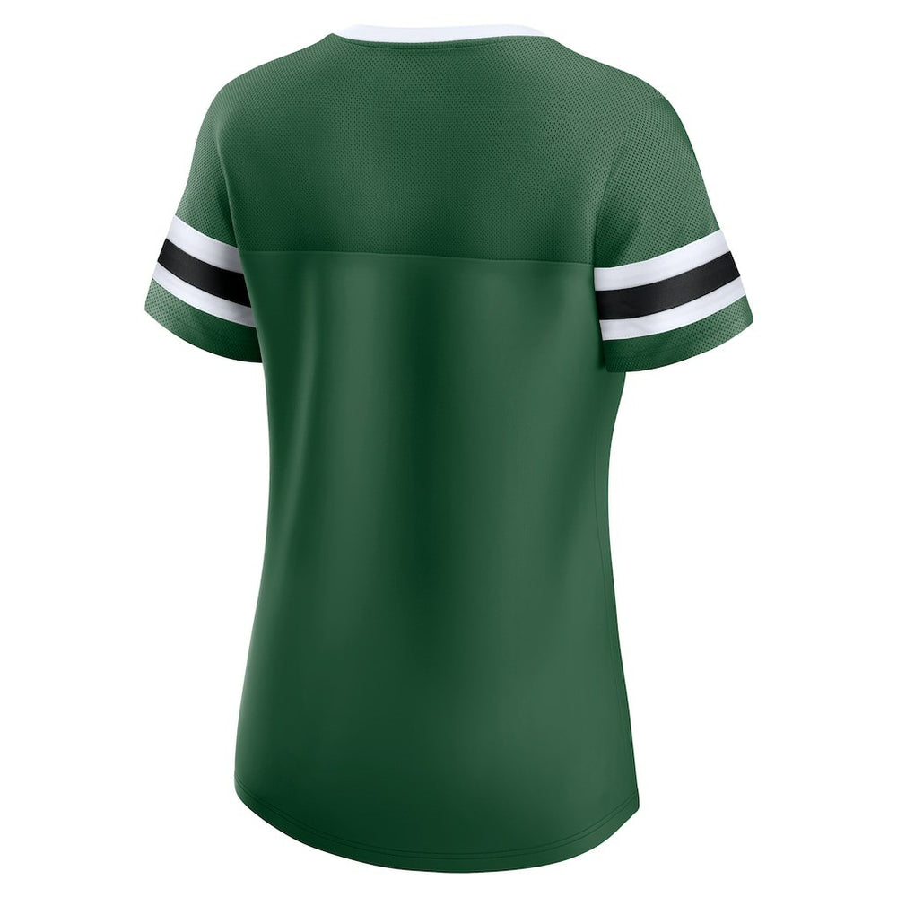 New York Jets Women's Original State Lace-Up T-Shirt - Green discount