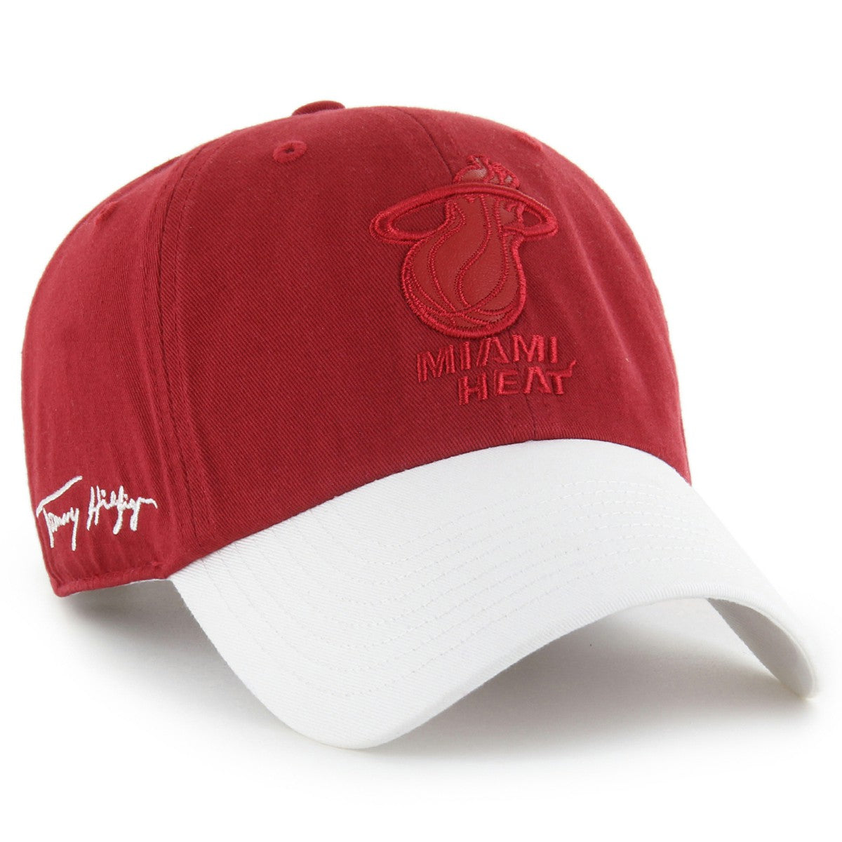 Miami Heat '47 x Tommy Hilfiger Courtside Cleanup Adjustable Hat - Red/White | 47 brand online