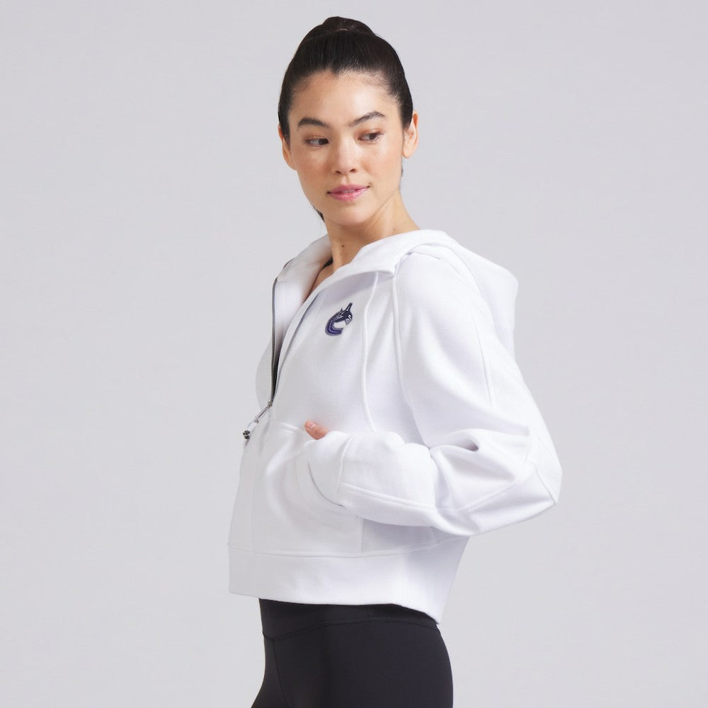 Vancouver Canucks lululemon Women's Scuba Oversized Half-Zip Hoodie White