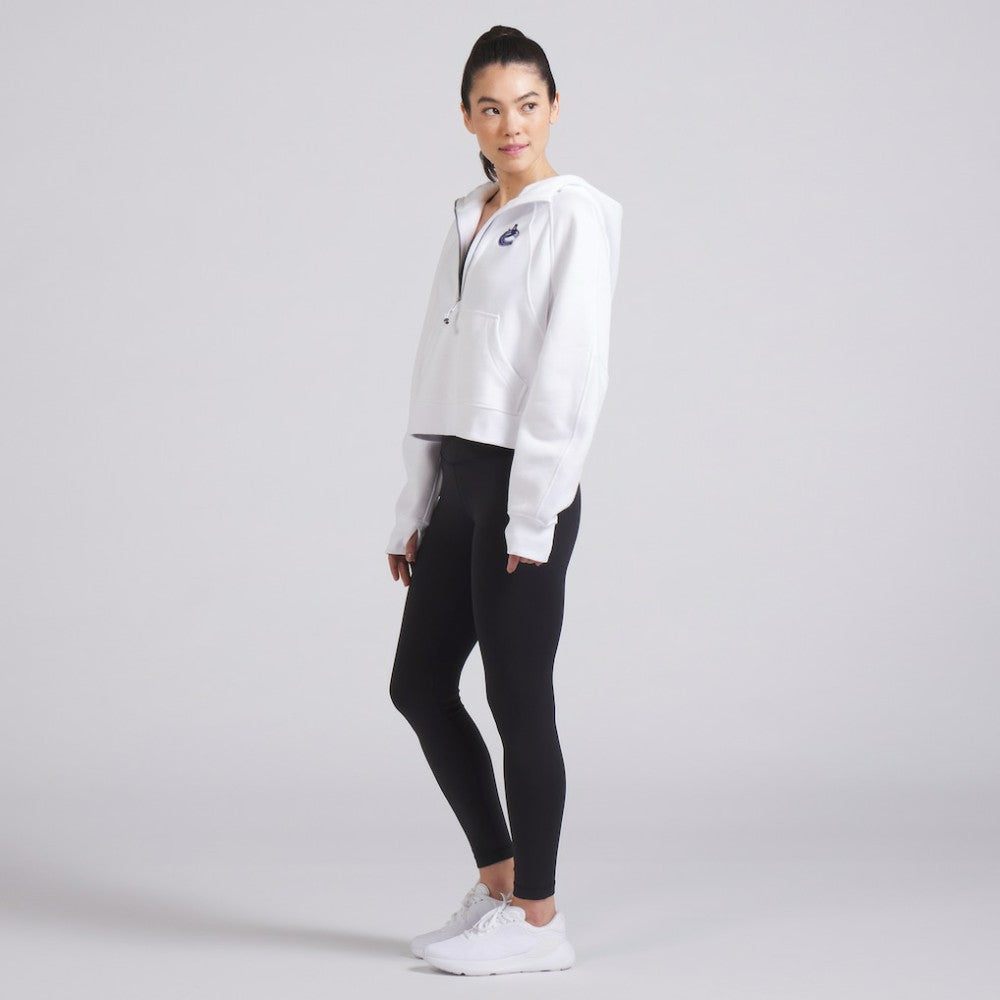 Vancouver Canucks lululemon Women's Scuba Oversized Half-Zip Hoodie White