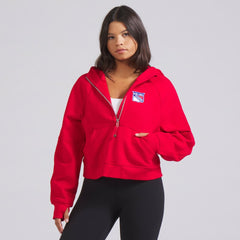 New York Rangers lululemon Women's Scuba Oversized Half-Zip Hoodie True Red