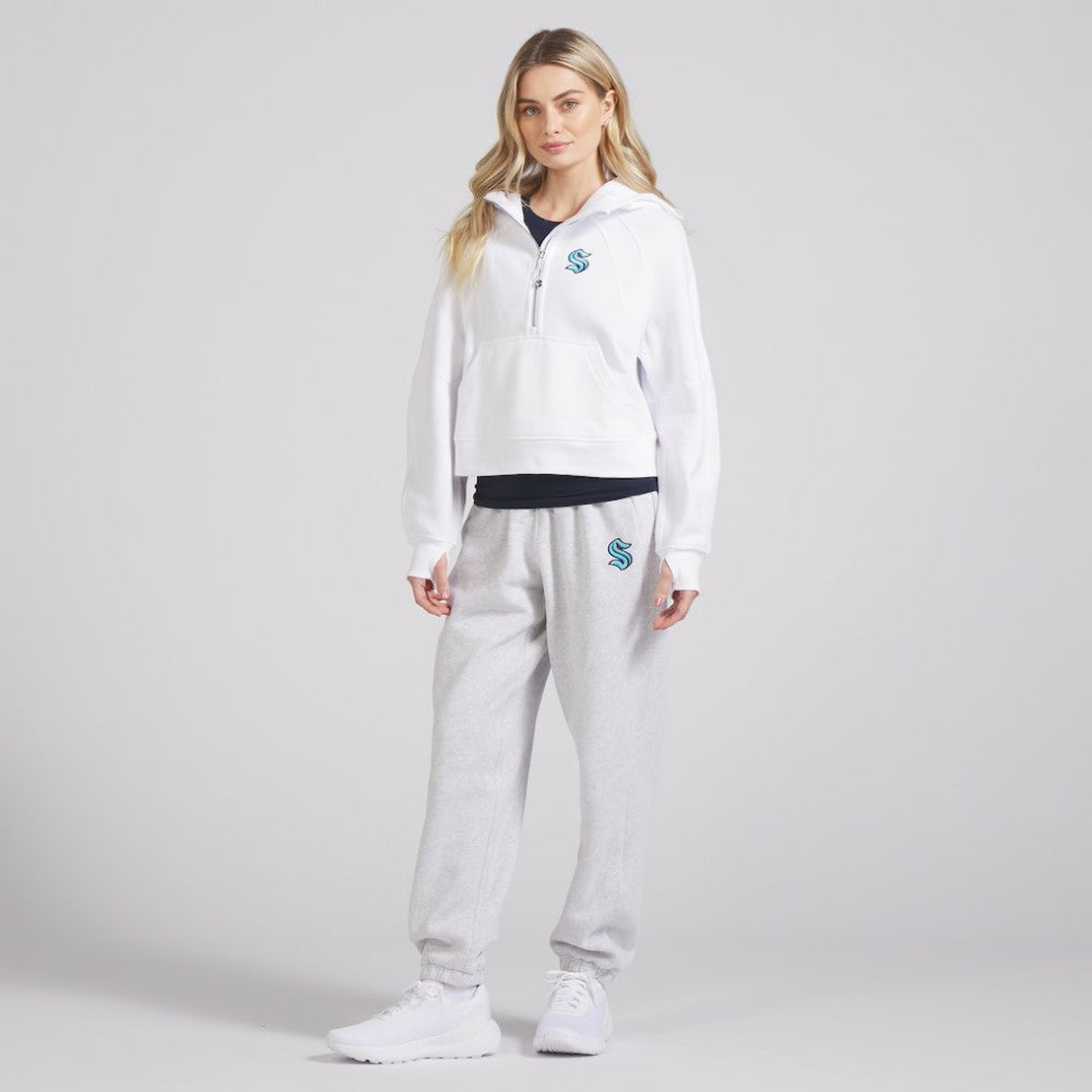 Seattle Kraken lululemon Women's Scuba Oversized Half-Zip Hoodie White