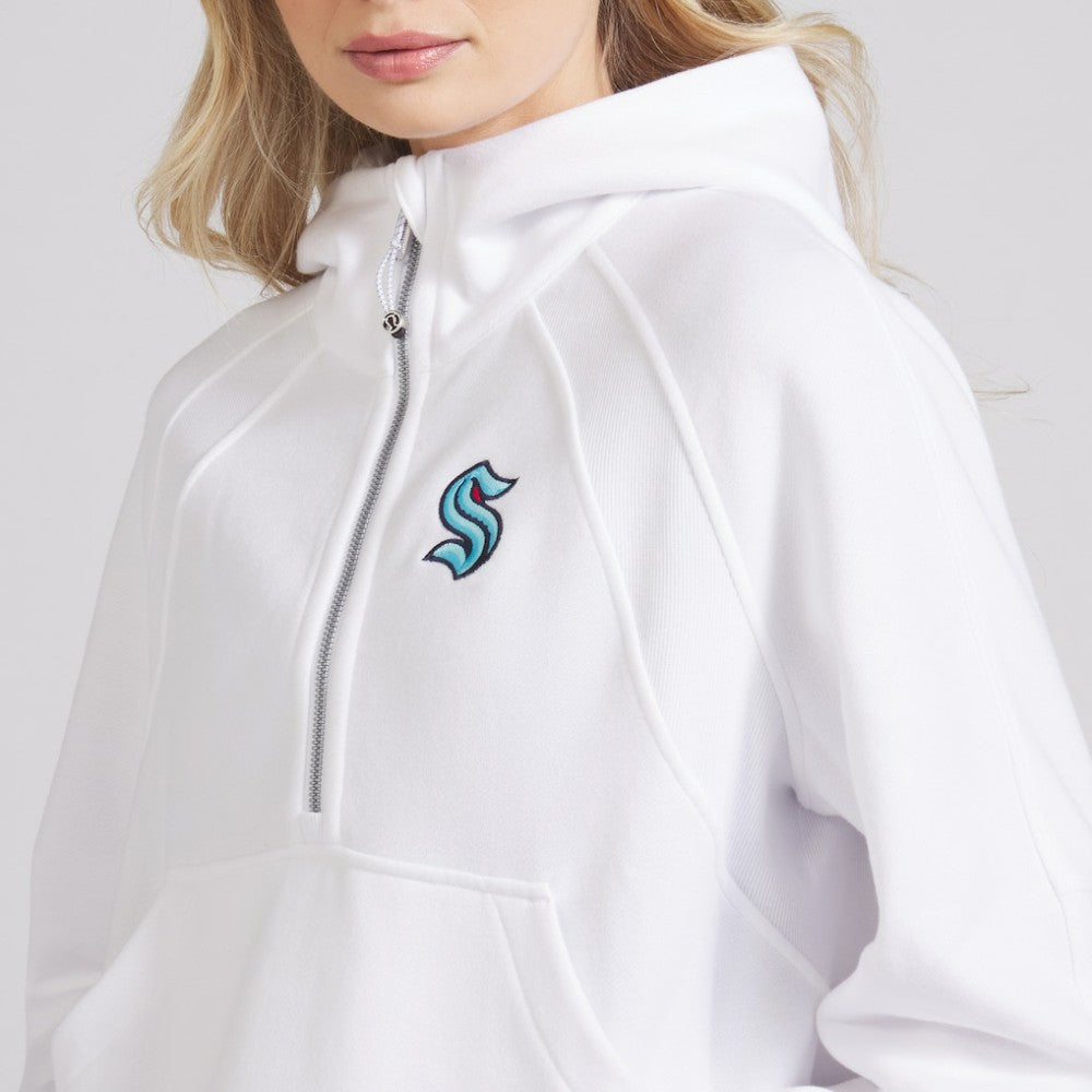 Seattle Kraken lululemon Women's Scuba Oversized Half-Zip Hoodie White