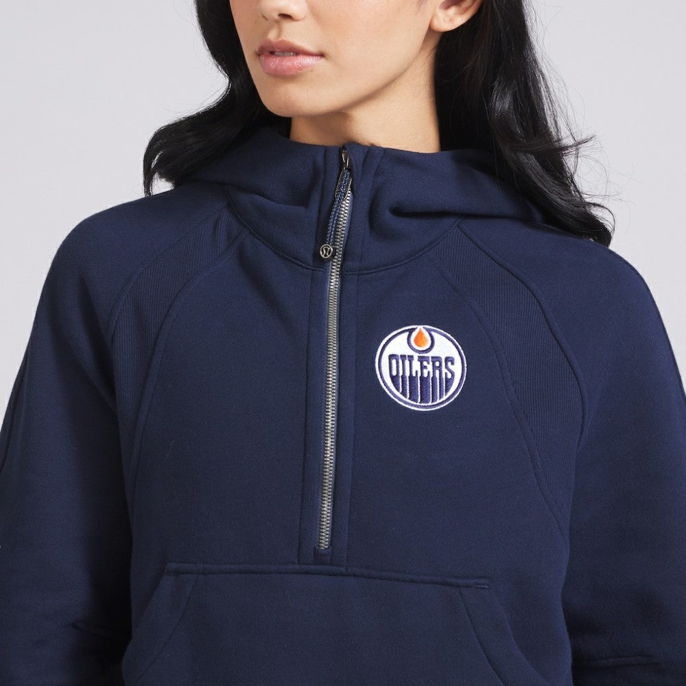 Edmonton Oilers lululemon Women's Scuba Oversized Half-Zip Hoodie True Navy