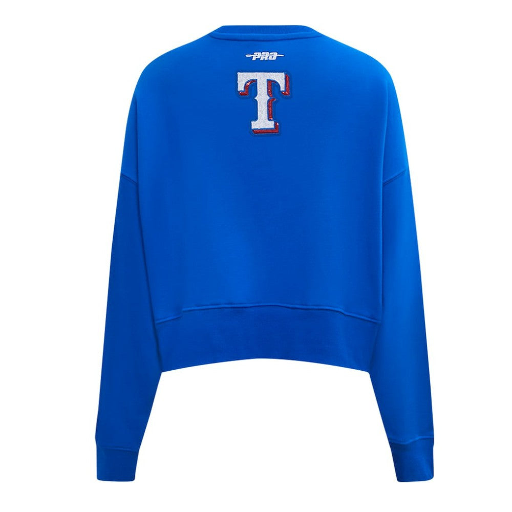 Texas Rangers Pro Standard Women's Game Day Classics Crewneck Pullover Sweatshirt - Royal