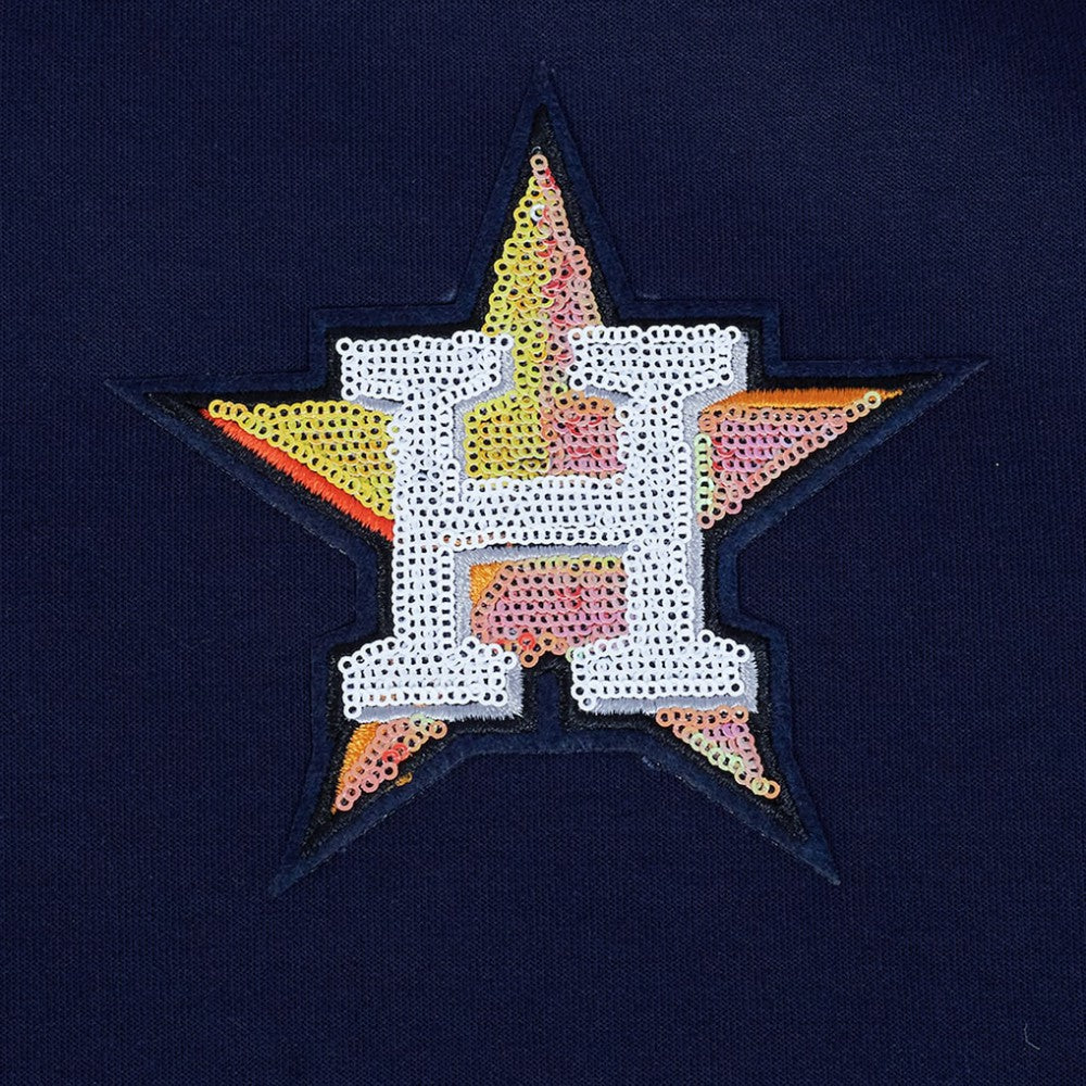 Houston Astros Pro Standard Women's Game Day Classics Crewneck Pullover Sweatshirt - Navy