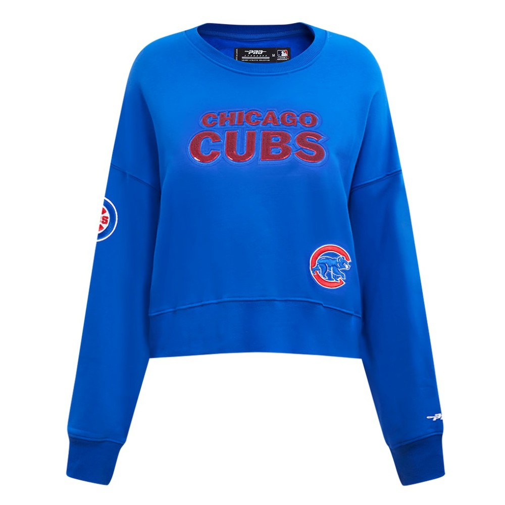 Chicago Cubs Pro Standard Women's Game Day Classics Crewneck Pullover Sweatshirt - Royal