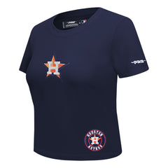 Houston Astros Pro Standard Women's Game Day Classics Baby Doll Cropped T-Shirt - Navy