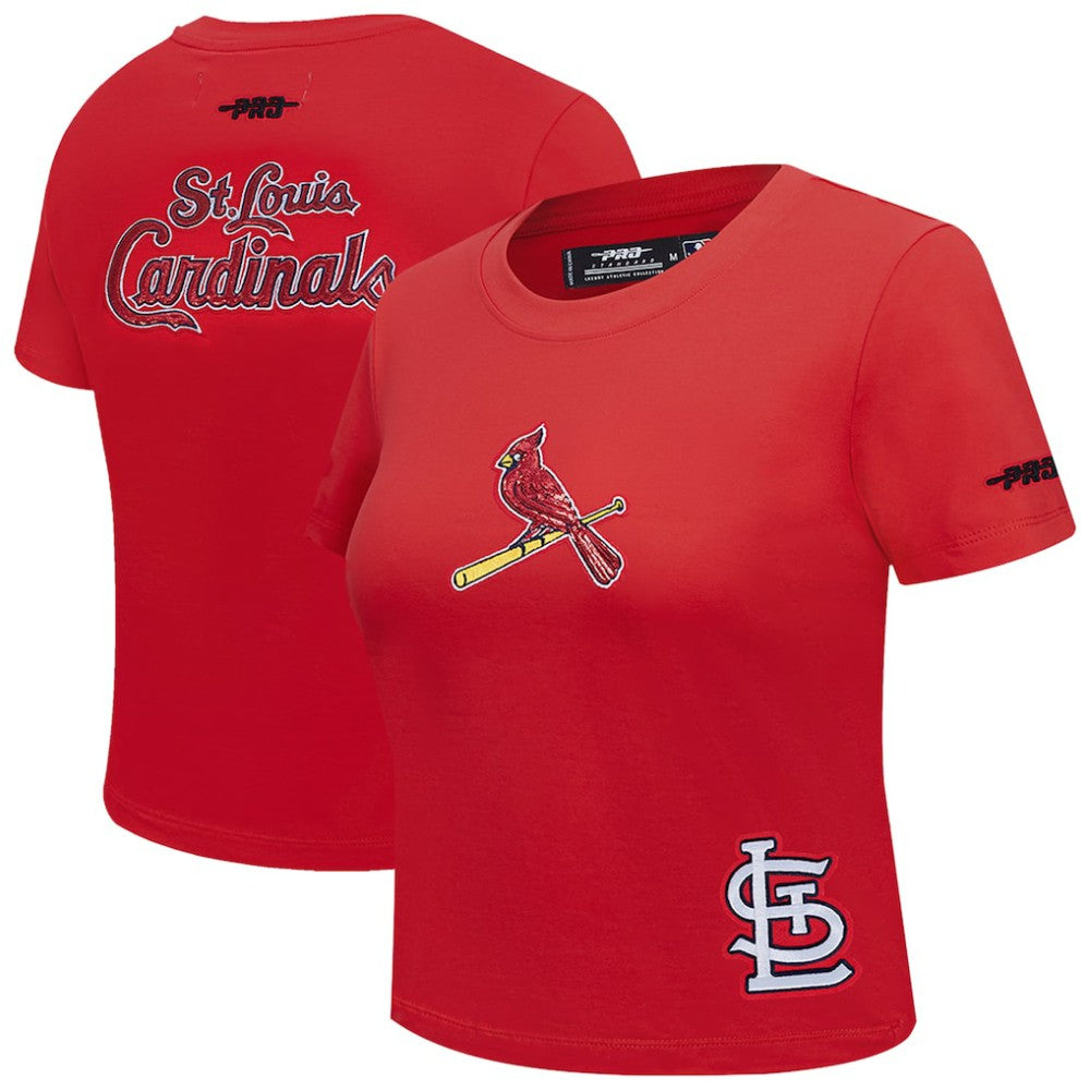 St. Louis Cardinals Pro Standard Women's Game Day Classics Baby Doll Cropped T-Shirt - Red