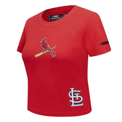 St. Louis Cardinals Pro Standard Women's Game Day Classics Baby Doll Cropped T-Shirt - Red