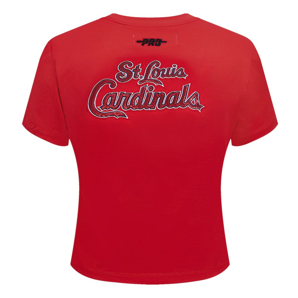 St. Louis Cardinals Pro Standard Women's Game Day Classics Baby Doll Cropped T-Shirt - Red