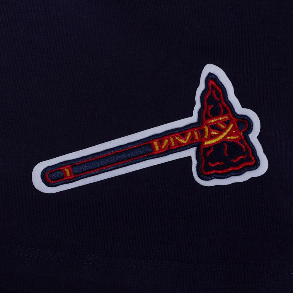 Atlanta Braves Pro Standard Women's Game Day Classics Baby Doll Cropped T-Shirt - Navy
