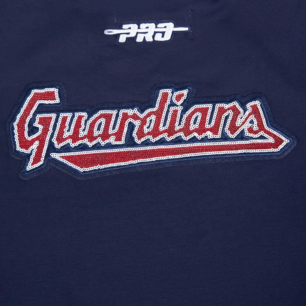 Cleveland Guardians Pro Standard Women's Game Day Classics Baby Doll Cropped T-Shirt - Navy