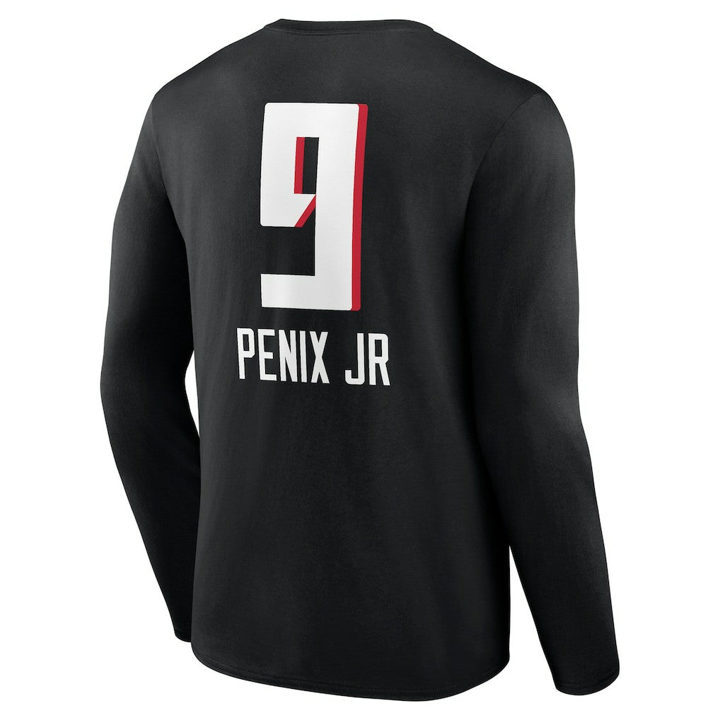Michael Penix Jr. Atlanta Falcons Name & Number Team Wordmark Long Sleeve T-Shirt - Black online