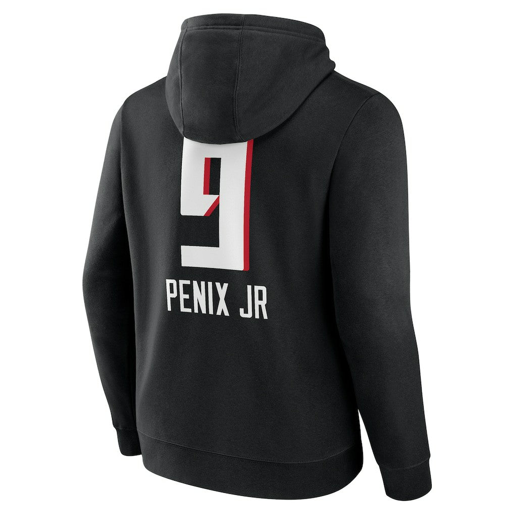 Michael Penix Jr. Atlanta Falcons Name & Number Team Wordmark Pullover Hoodie - Black sale