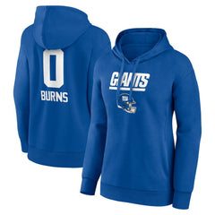 Brian Burns New York Giants Women's Name & Number Team Wordmark Pullover Hoodie - Royal sale