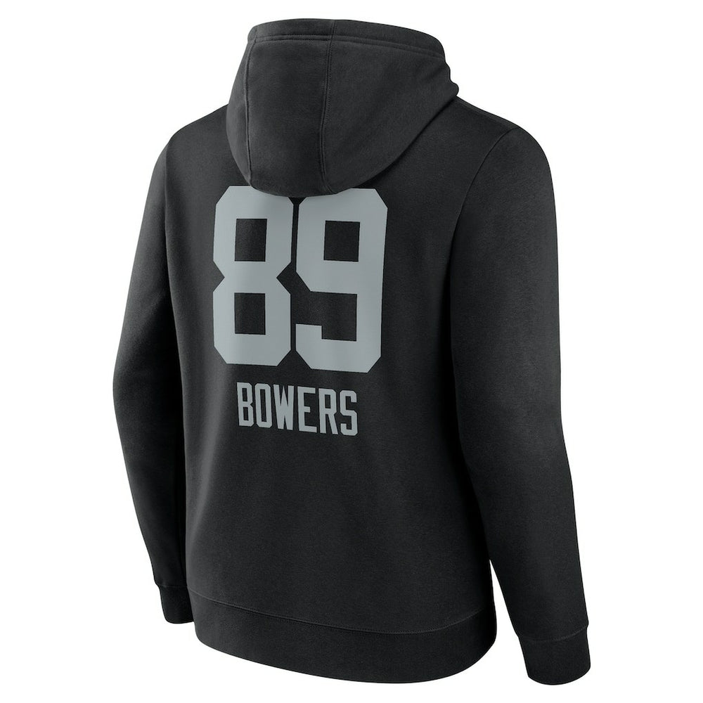Brock Bowers Las Vegas Raiders Name & Number Team Wordmark Pullover Hoodie - Black sale