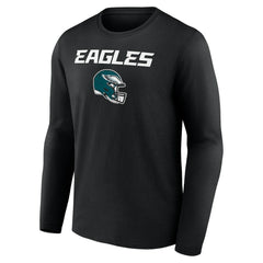 Saquon Barkley Philadelphia Eagles Name & Number Team Wordmark Long Sleeve T-Shirt - Black online