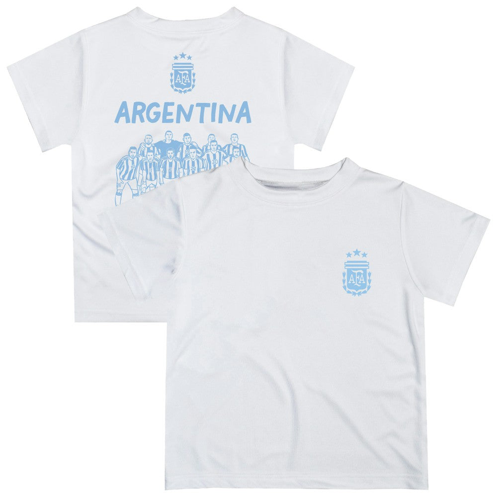 Argentina National Team Vive La Fete Youth Impressions Artwork Icons T-Shirt - White shop