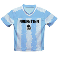 Lionel Messi Argentina National Team Vive La Fete Football Jersey - Light Blue sale