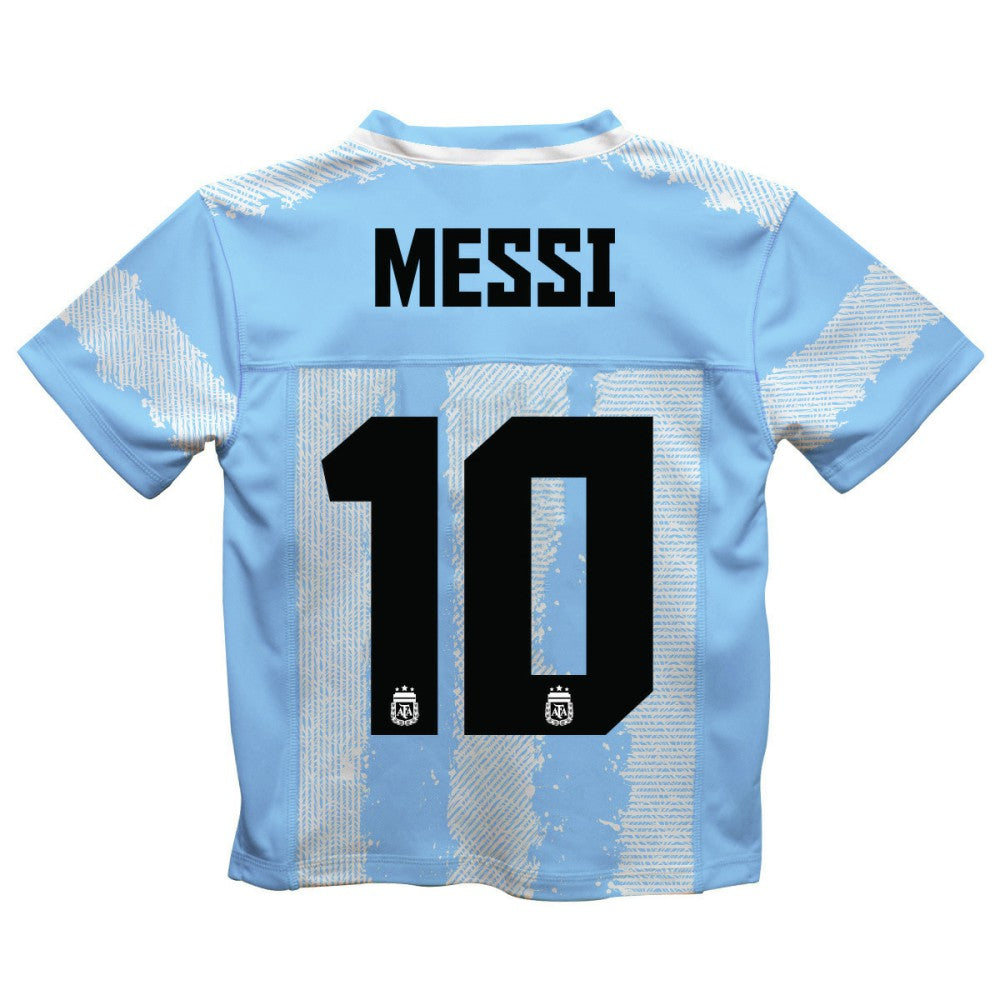 Lionel Messi Argentina National Team Vive La Fete Football Jersey - Light Blue sale