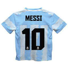 Lionel Messi Argentina National Team Vive La Fete Football Jersey - Light Blue sale